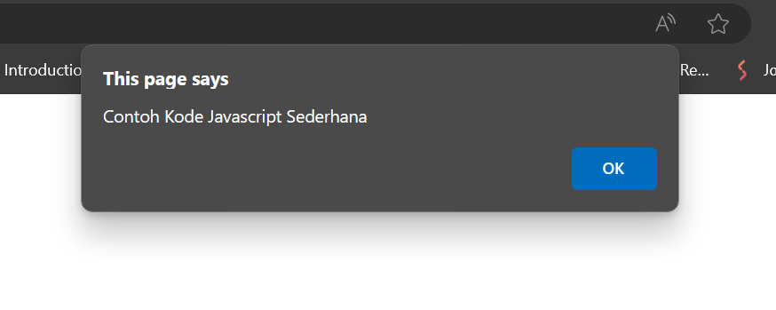 Contoh alert javascript
